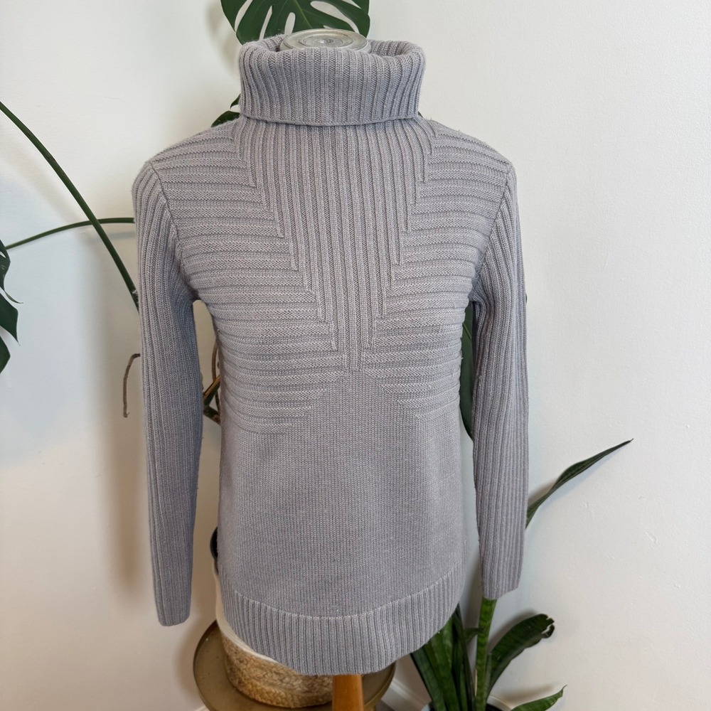 Reiss Nineteen Seventy-One Milford Turtleneck Sweater M Grey Wool Blend